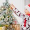 Champagne Christmas Ornaments Set, 24PCS 2.36" Christmas Tree Ornaments, Shatterproof Clear Plastic Christmas Ball Ornaments, Hanging Xmas Baubles with Stuffed Delicate Decorations